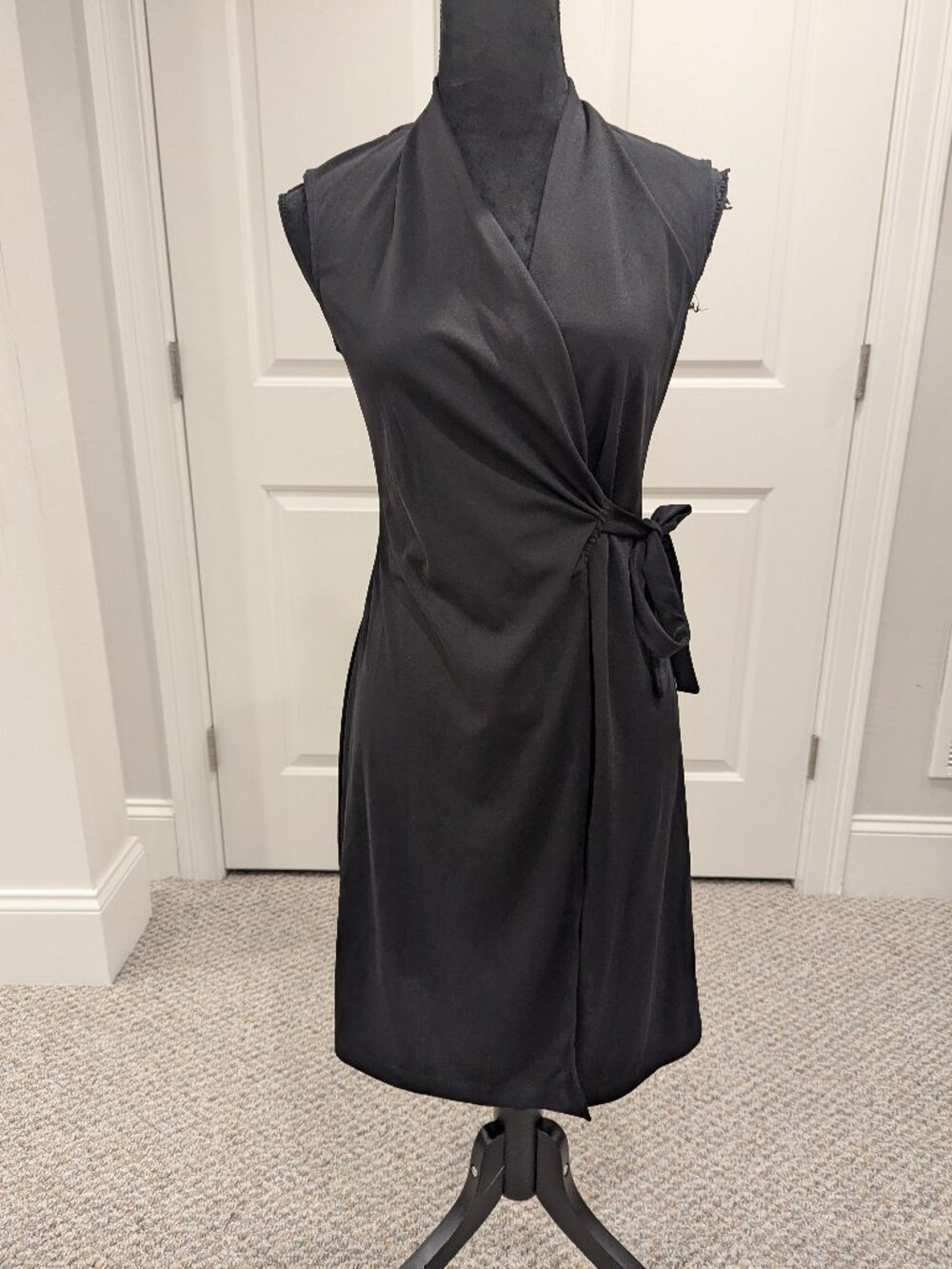 New York & Co Black Front Tie Dress Sz XS